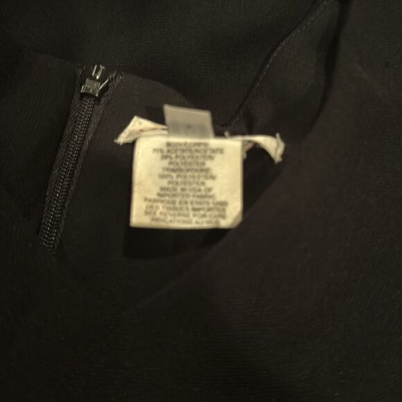 Talbots Black Dress With White Trim Size 10 Short Sleeve - Picture 4 of 6